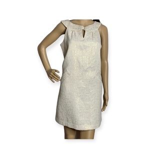 B B Dakota Dress Beige & Gold Dress Size M